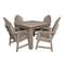 Highwood Usa Hamilton 5pc Square Outdoor Patio Furniture Dining Set AD-DNA44-WBR - alternate 1